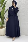 Leyza Elbise Tesettür Giyim  Lacivert