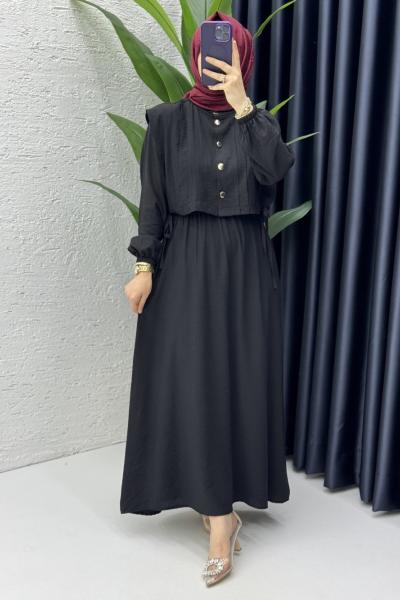 Livanur Elbise Tesettür Giyim Siyah