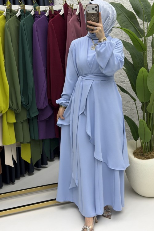 Mahinur Takım Tesettür Giyim  Bebe Mavisi