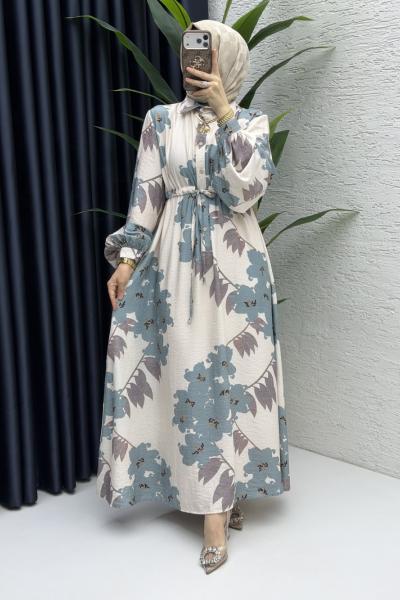 Mercan Elbise Tesettür Giyim  Turkuaz