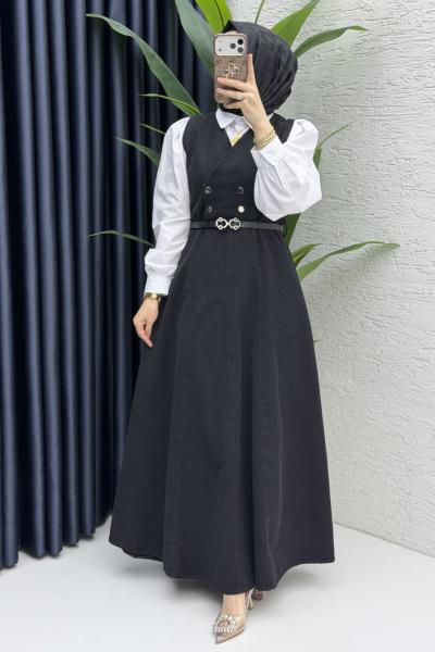 Nadide Jile Tesettür Giyim  Siyah