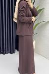 Nesrin Elbise Takım Kahve