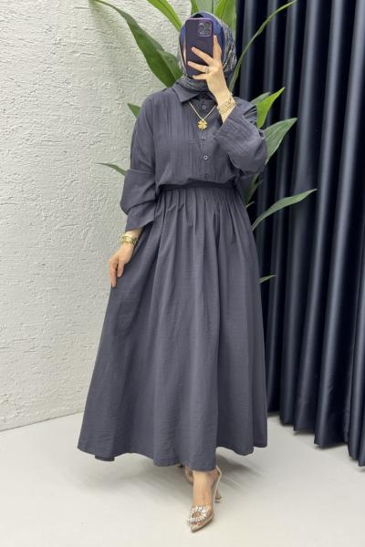 Nida Etekli Takım Antrasit