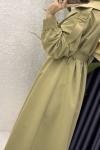 Rabia Trench Tesettür Giyim  Yeşil