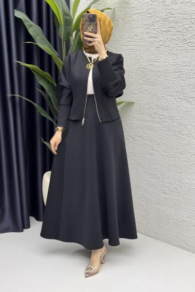 Selen Takım Tesettür Giyim  Siyah
