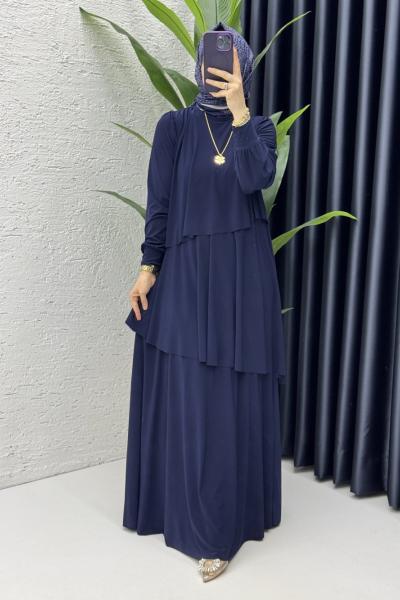 Şimal Elbise Tesettür Giyim Lacivert