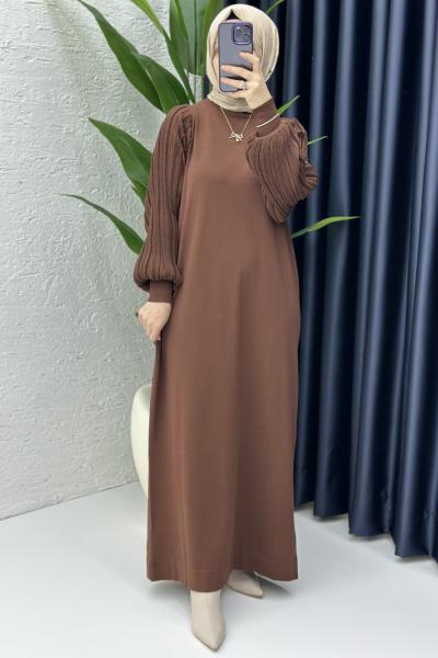 Simge Elbise Kahverengi