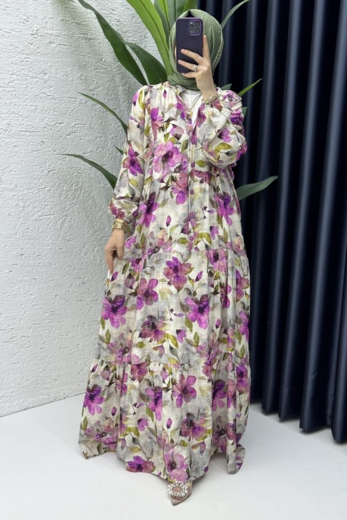 Sinem Elbise Tesettür Giyim Gül