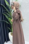 Şura Elbise Tesettür Giyim  Sütlü Kahve
