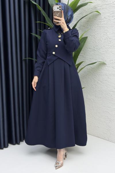 Zahidar Elbise Tesettür Giyim  Lacivert