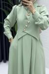 Zahidar Elbise Tesettür Elbise  Çağla Yeşil