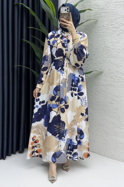 Zeliha Elbise Tesettür Giyim  Lacivert