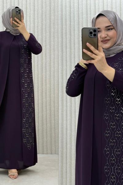 Hanedan Kapaklı Abiye Elbise