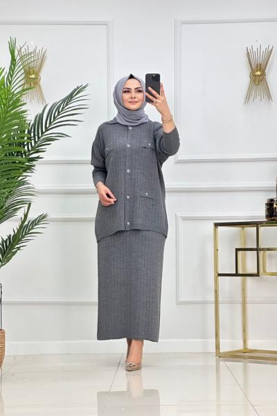 AYBÜKE ETEKLİ TAKIM-ANTRASİT