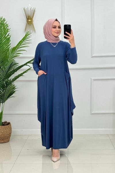 BODRUM ELBİSE INDIGO MAVİSİ