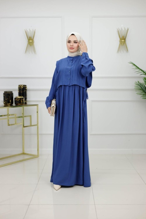 DİCLE ELBİSE - LACİVERT
