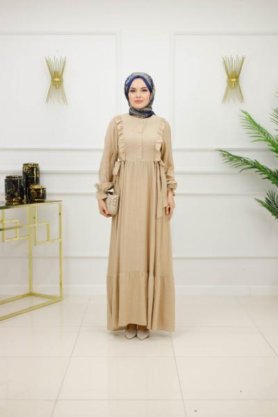 DUHA ELBİSE-BEJ