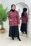 ETNİK DESEN CEKET - BORDO