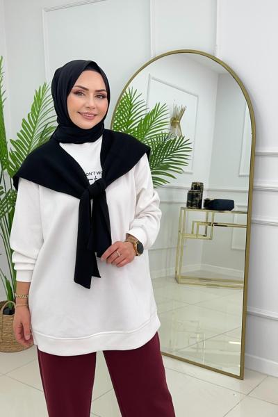 LİYA PARÇALI OMUZ ATKI - SİYAH