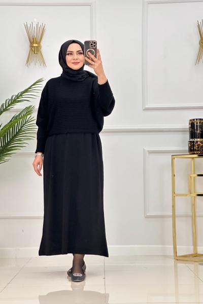 PINAR ELBİSE PANÇOLU-SİYAH