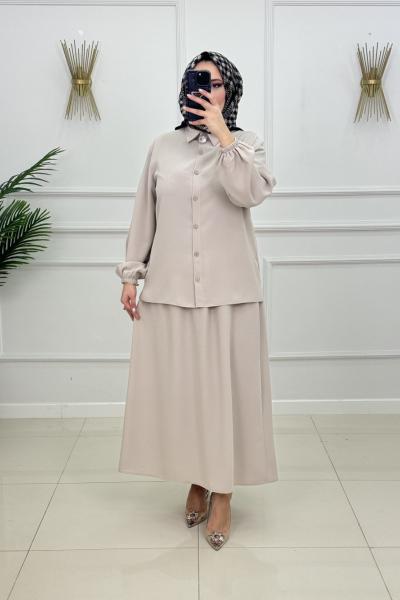 SELİN ETEKLİ TAKIM-BEJ