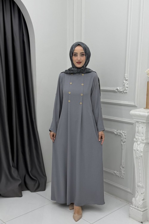 Başak Elbise Gri