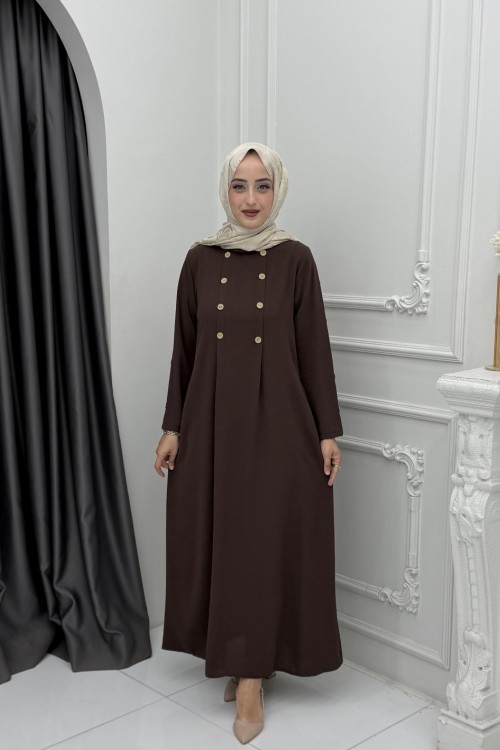 Başak Elbise Kahverengi