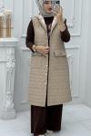 İdil Şişme Yelek Bej