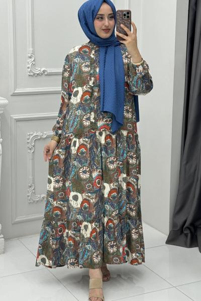 Meltem Elbise Kahverengi