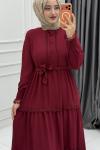 Nefes Elbise Bordo