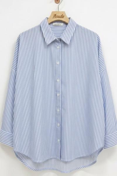 Allday Çizgili Gömlek-Açık Mavi
