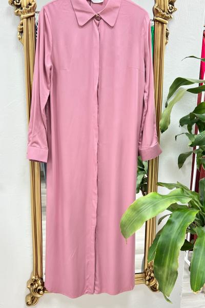 Allday Uzun Tunik Gömlek-Gül