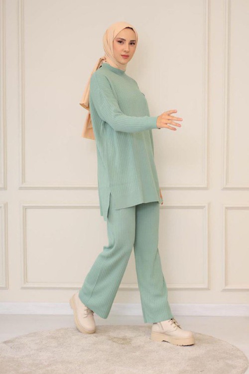 Selin Triko Takım Mint Yeşili