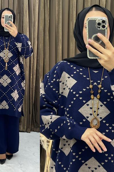 Kalbim Triko Takım Lacivert 