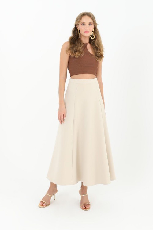 Kloş Etek Bej