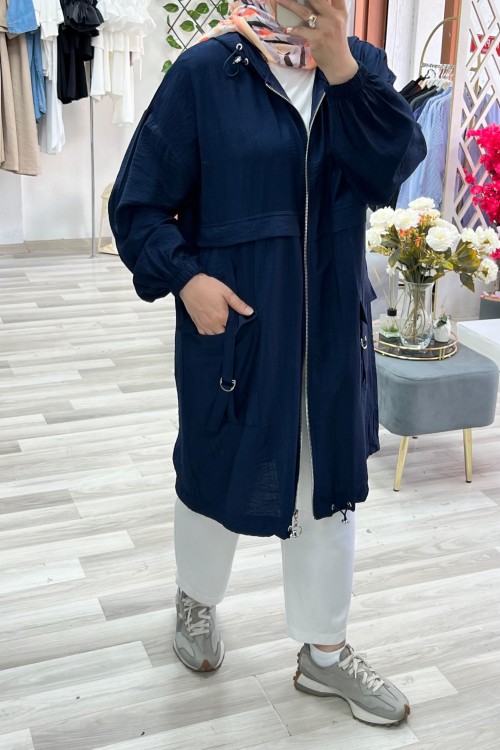 Marin Giy Çık Kap-Lacivert