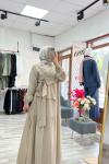 Modal Tensel Yandan Bağlamalı Safira Elbise - Taş