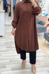 Oversize Moss Tunik - Kahve