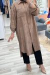 Oversize Moss Tunik - Vizon 