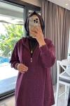 Oysh Kumaş Serpme Taş Detaylı Fulya Takım - Bordo