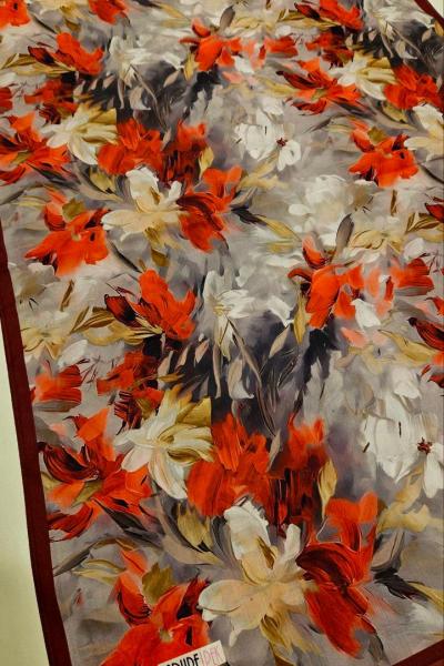 Pamuk İpek Manolya Şal- Bordo