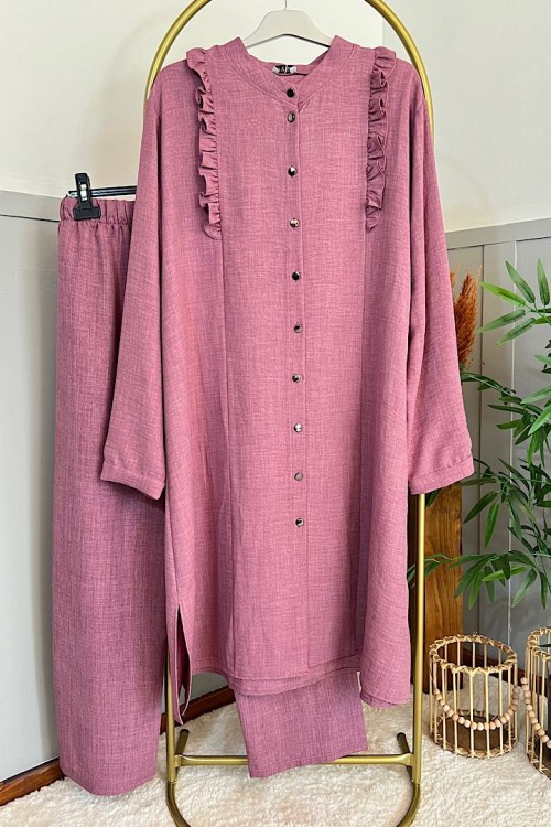 Şeker Melenie Keten Takım Gül