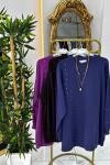 Taş Detaylı Solvia Tunik Sweat- Lila