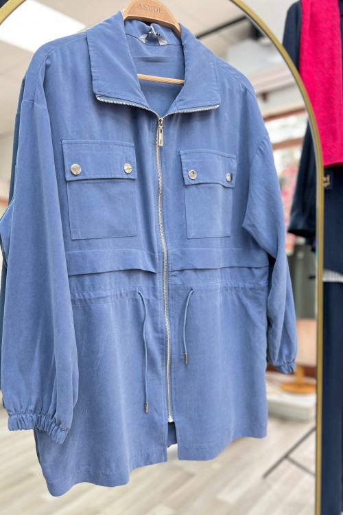 Tensel Kumaş Modessa Giy Çık Kap - Mavi