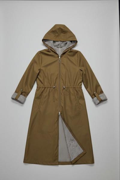 Yağmurluk Trençkot -Taba