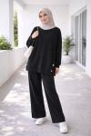 Yıldız Pantolonlu Takım - Siyah